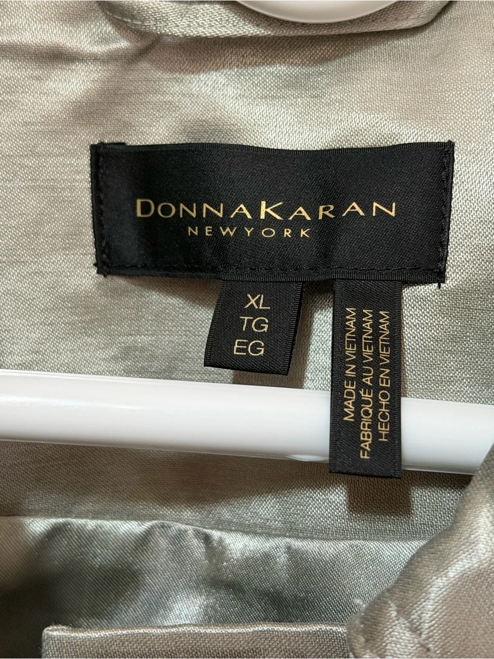Donna Karan New York Vapor Metallic Belted Biker Jacket